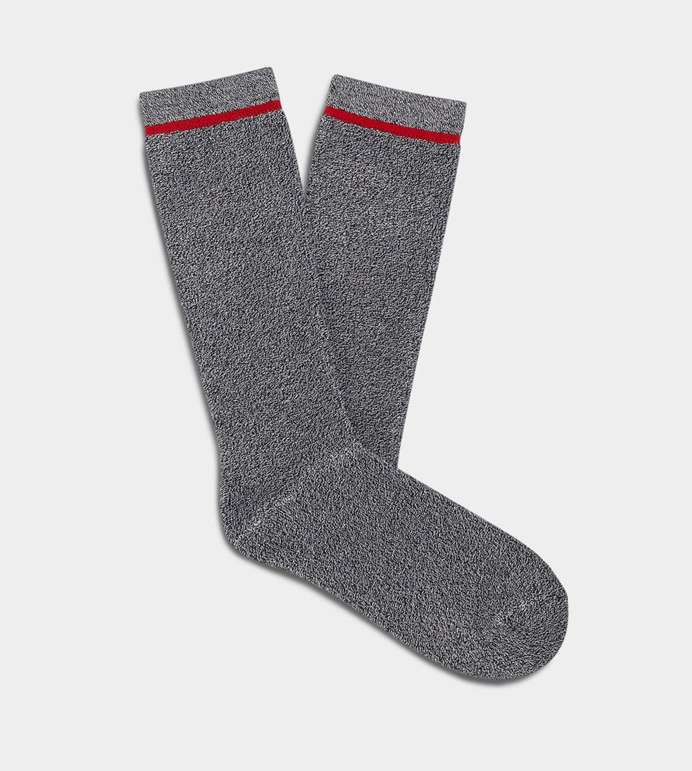 Ugg Kyro Cozy Crew - Mens Socks - Marled Black - NZ (9762MVZGK)